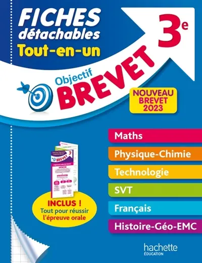 Fiches détachables tout-en-un 3e : nouveau brevet 2023