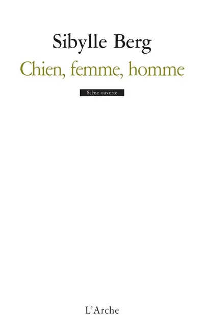 Chien, femme, homme