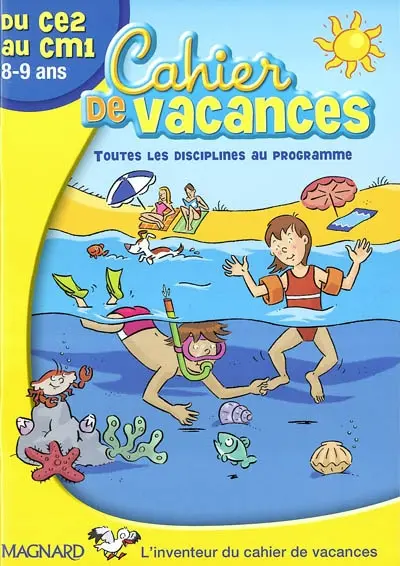 Cahier de vacances du CE2 au CM1 : toutes les disciplines au programme
