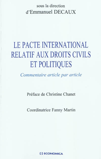 Le pacte international relatif aux droits civils et politiques : commentaire article par article
