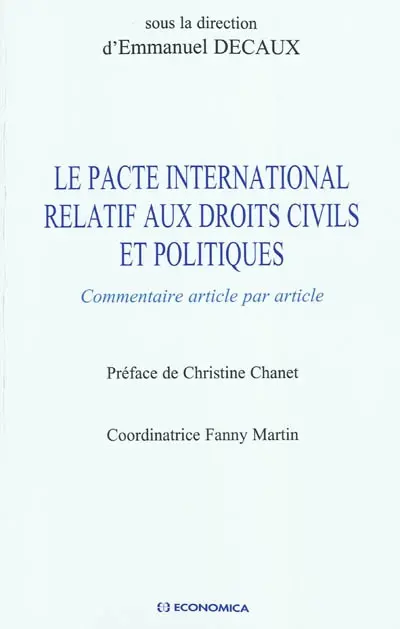 Le pacte international relatif aux droits civils et politiques : commentaire article par article