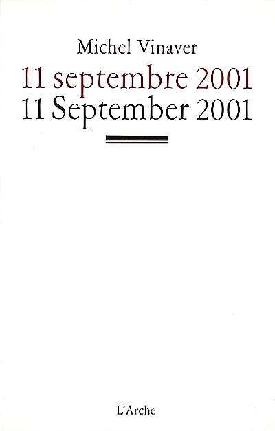 11 septembre 2001 : livret. 11 september 2001 : libretto