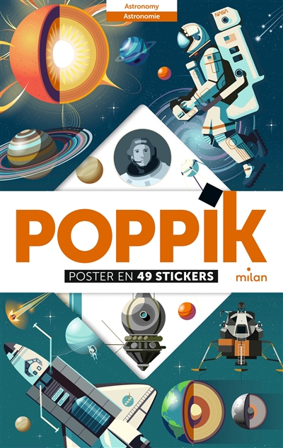 Astronomie : poster en 49 stickers. Astronomy : poster en 49 stickers