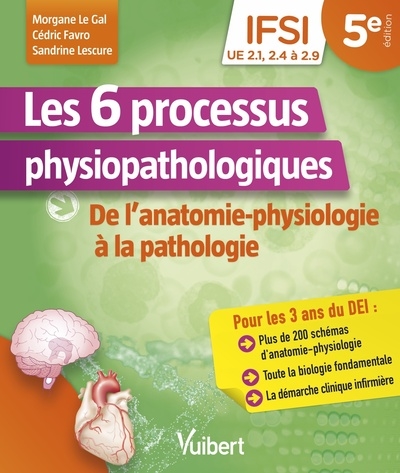 Les 6 processus physiopathologiques : de l'anatomie-physiologie à la pathologie : IFSI, UE 2.1, 2.4 à 2.9
