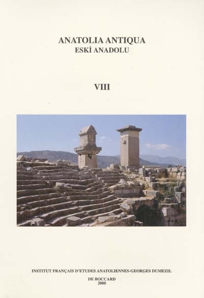 Anatolia antiqua = Eski Anadolu, n° 8