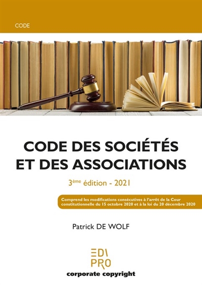 Code des sociétés et des associations : 2021