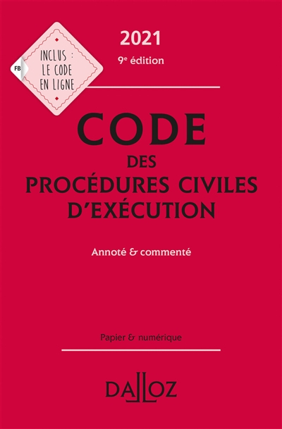 Code des procédures civiles d'exécution 2021