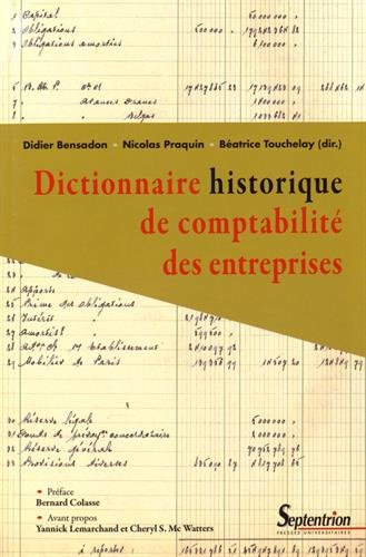 Dictionnaire historique de la comptabilité des entreprises