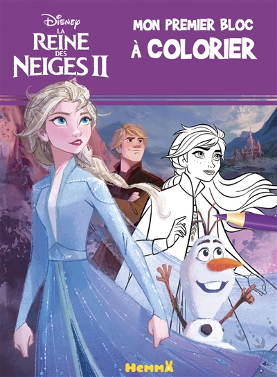 La reine des neiges II : mon premier bloc à colorier