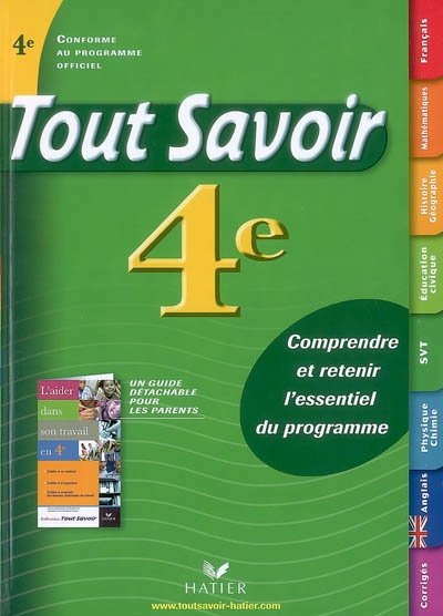 Tout savoir 4e