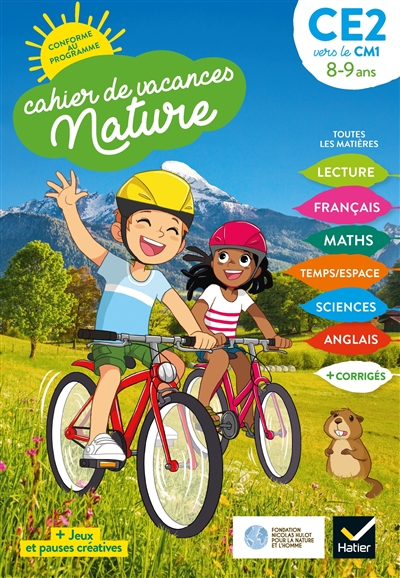 Cahier de vacances nature, CE2 vers le CM1, 8-9 ans : conforme au programme
