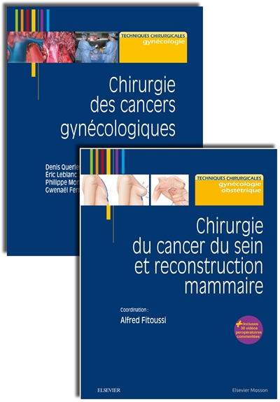 Chirurgie des cancers gynécologiques, chirurgie du cancer du sein : pack 2 volumes