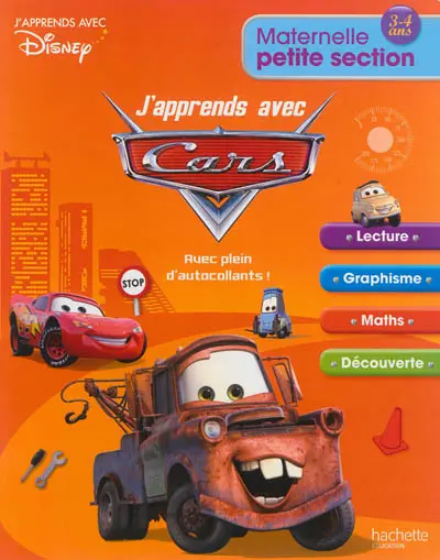 J'apprends avec Cars : maternelle petite section, 3-4 ans