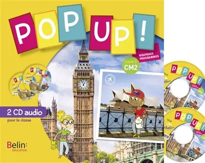 Pop up ! CM2, cycle 3 : 2 CD audio pour la classe