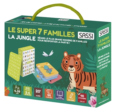 Le super 7 familles : la jungle : réunis le plus grand nombre de familles pour remporter la partie !