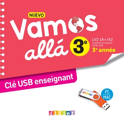 Nuevo Vamos alla 3e année : LV2 1A+, A2 : clé USB enseignant