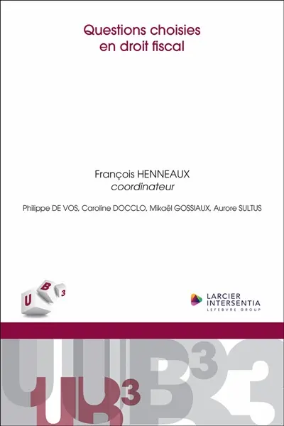 Questions choisies en droit fiscal