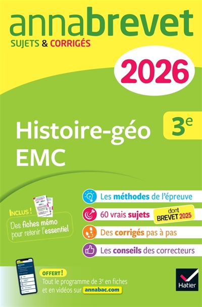 Histoire géographie, EMC 3e...