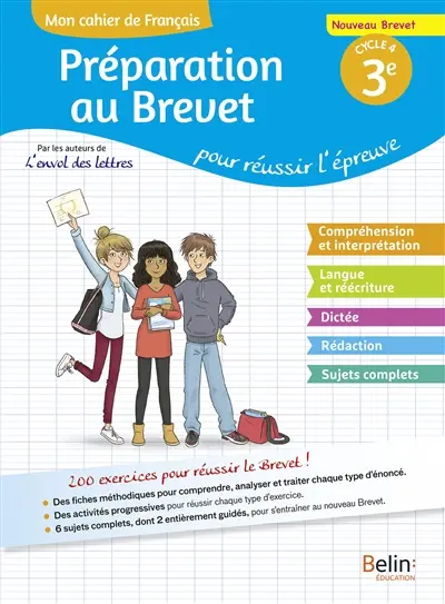 Mon cahier de français, préparation au brevet 3e, cycle 4 : pour réussir l'épreuve : nouveau brevet