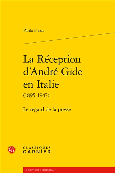 La réception d'André Gide...