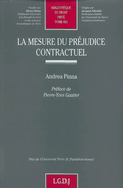Mesure du préjudice contractuel