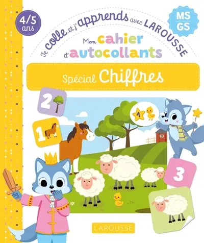 Mon cahier d'autocollants spécial chiffres : MS-GS, 4-5 ans