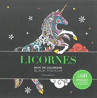 Licornes : bloc de coloriage