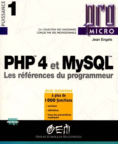 PHP 4 et My SQL : les références du programmeur