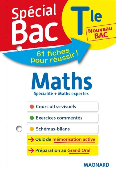 Maths terminale spécialité + maths expertes : nouveau bac : 61 fiches pour réussir !