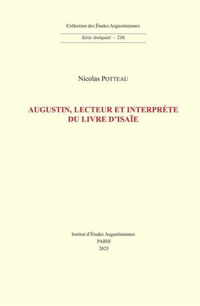 Augustin, lecteur et interprète du livre d'Isaïe