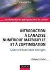 Introduction à l'analyse numérique matricielle et à l'optimisation
