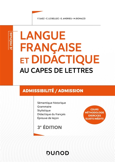 Langue française et didactique au Capes de lettres : admissibilité, admission