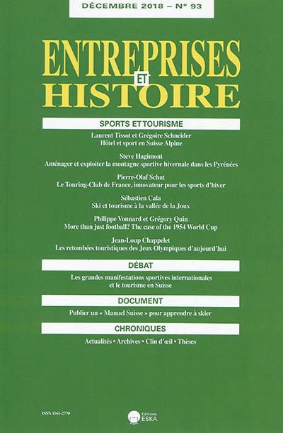 Entreprises et histoire, n° 93. Sports et tourisme