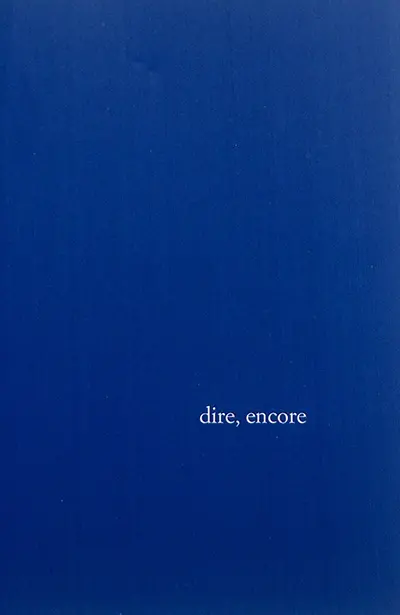 Dire, encore