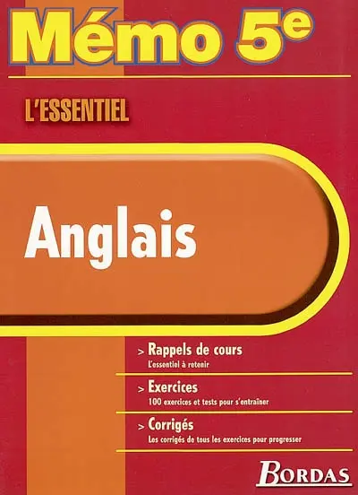 Anglais : rappels de cours, exercices, corrigés