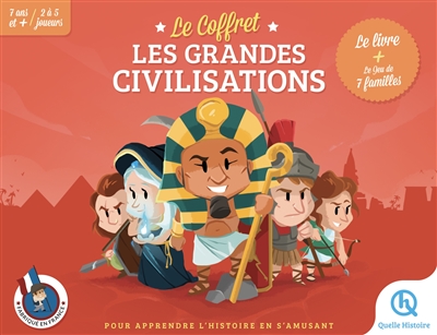 Le coffret les grandes civilisations : le livre + le jeu de 7 familles - Les grandes civilisations