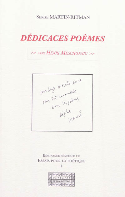 Dédicaces poèmes : vers Henri Meschonnic