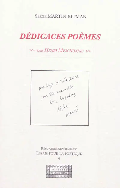 Dédicaces poèmes : vers Henri Meschonnic
