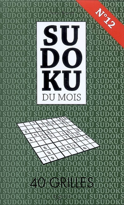 Sudoku du mois n° 12 : 40 grilles