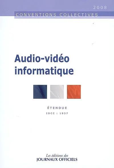 Audio-vidéo informatique : fabrication de programmes vidéo informatiques, reproduction d'enregistrements vidéo et prestations de régie de diffusion et de télécommunications : convention collective nationale du 29 mai 1996 (étendue par arrêté du 19 juillet 1999)