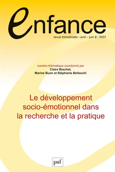 Enfance, n° 2 (2023). Le développement socio-émotionnel dans la recherche et la pratique