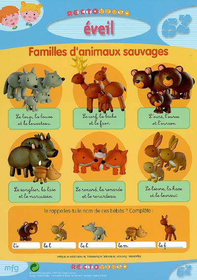 Familles d'animaux sauvages