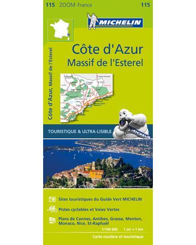CARTE ZOOM FRANCE - CARTE ZOOM COTE D'AZUR, MASSIF DE L'ESTEREL