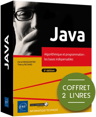 Java : algorithmique et programmation, les bases indispensables : coffret 2 livres