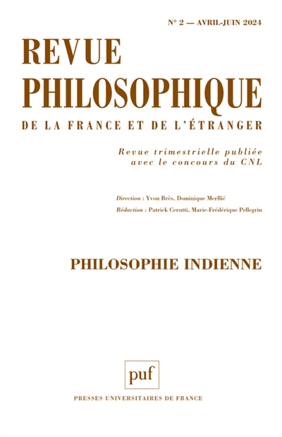 Revue philosophique, n° 2 (2024). Philosophie indienne