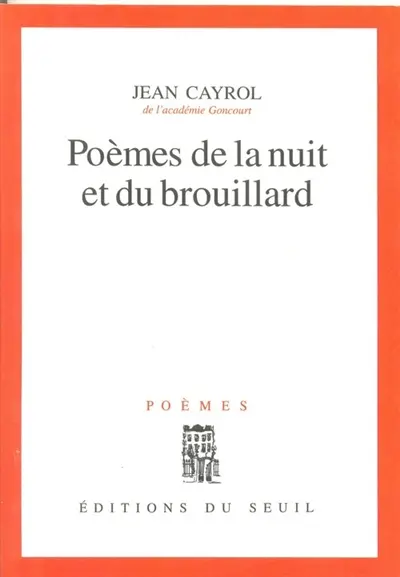 Poèmes de la nuit et du brouillard. Larmes publiques