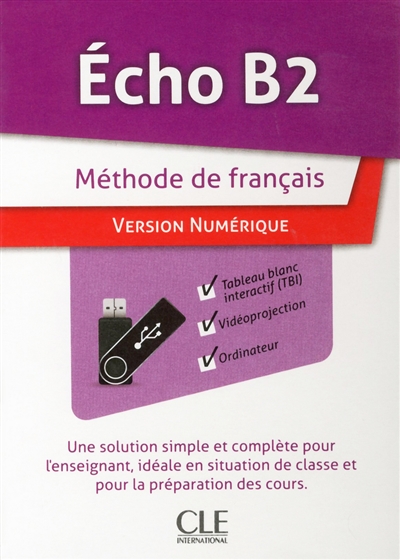 Echo B2 : méthode de français : version numérique