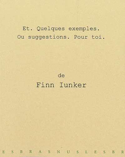 Et, quelques exemples, ou suggestions, pour toi.. And, a few example, or suggestions, for you