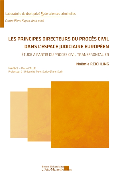 Les principes directeurs du procès civil dans l'espace judiciaire européen : étude à partir du procès civil transfrontalier