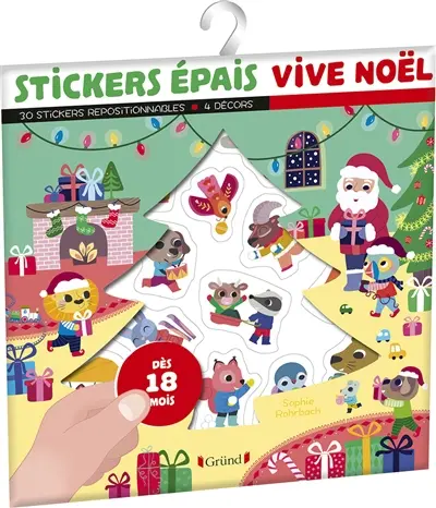 Stickers épais : vive Noël : dès 18 mois